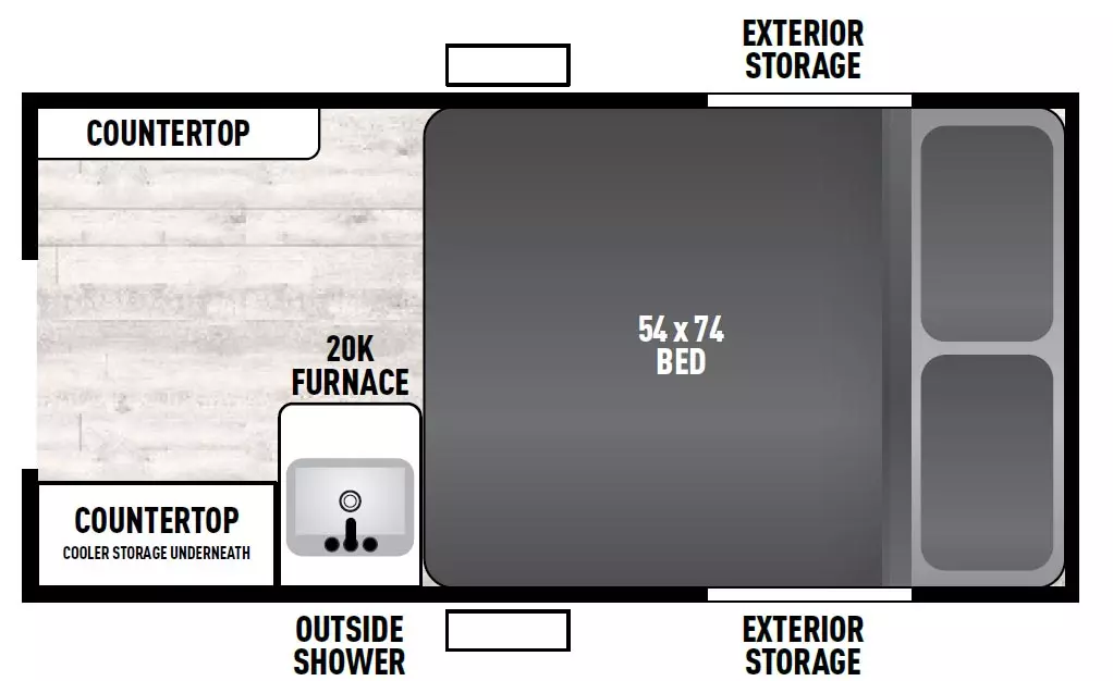 Viking Camping Trailers Express 9.0 TD Floorplan